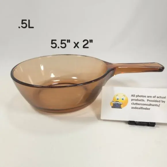 Corning Ware Vision Amber Bundle 1.5L Saucepan .5L Saucepan - Picture 8 of 9